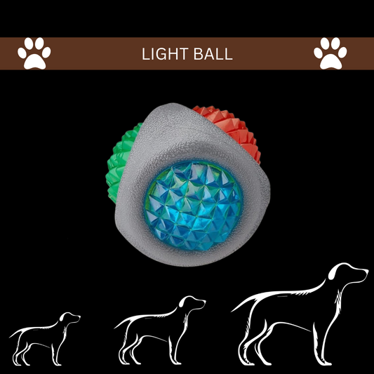 Light-Up Bouncy Chew Ball Toys for Dogs