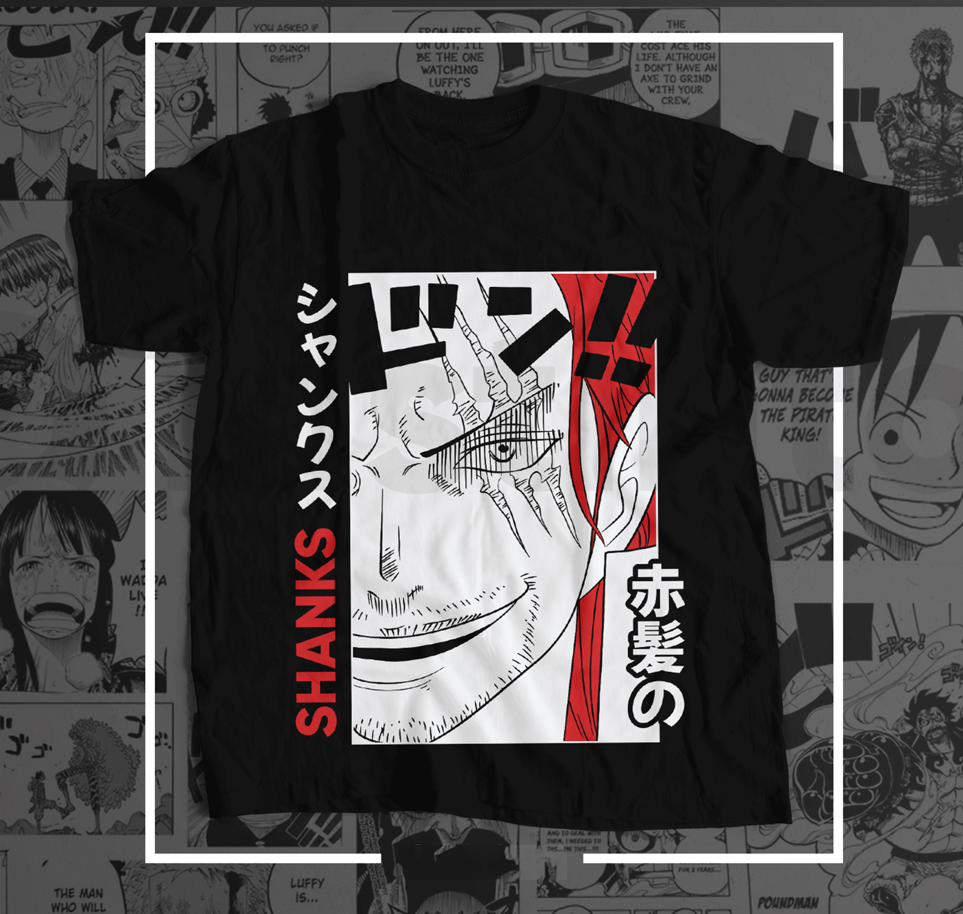 Exclusive One Piece Shanks T-Shirt - Premium Anime Merchandise