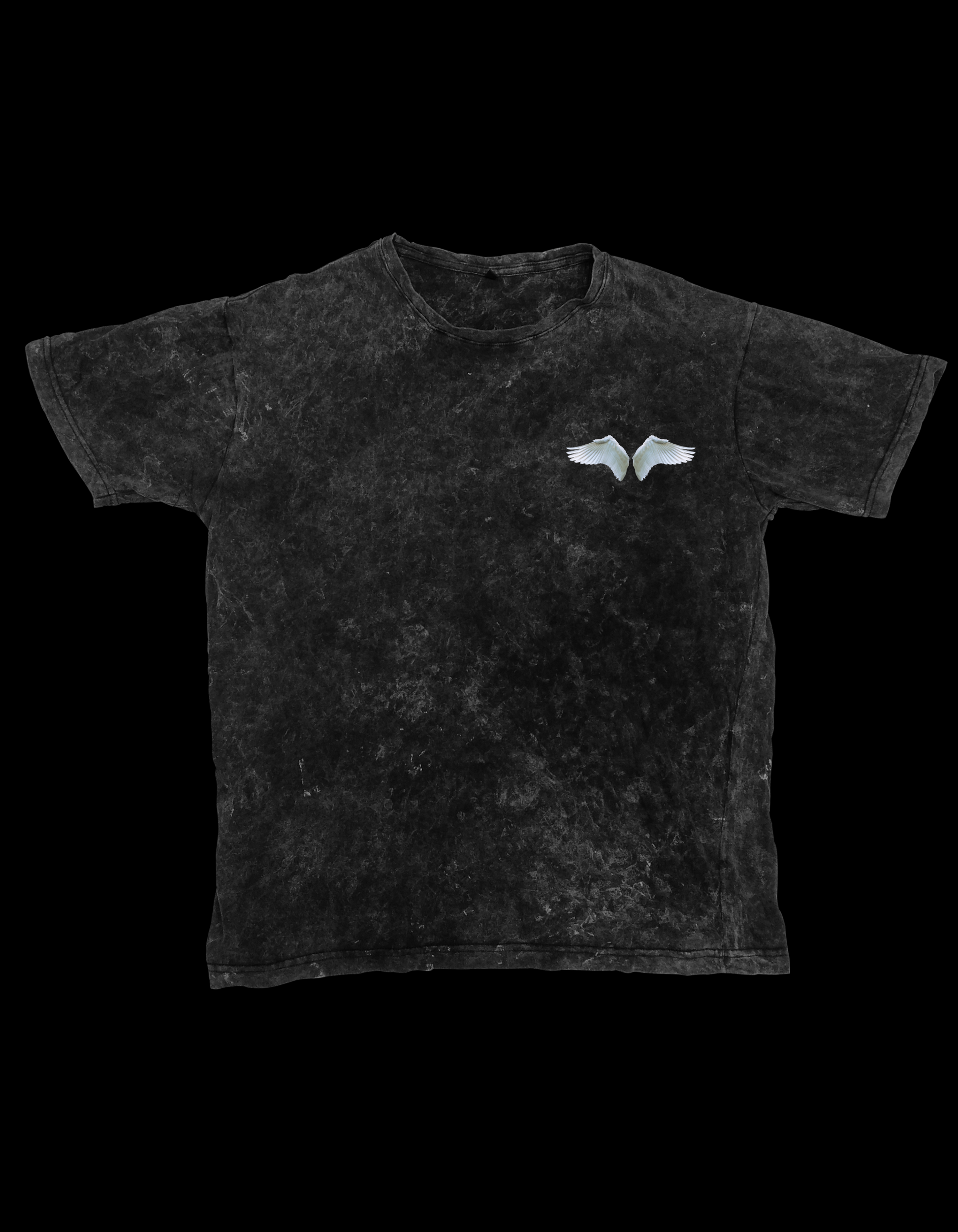 Unisex acid wash grey t-shirt with faded effect
