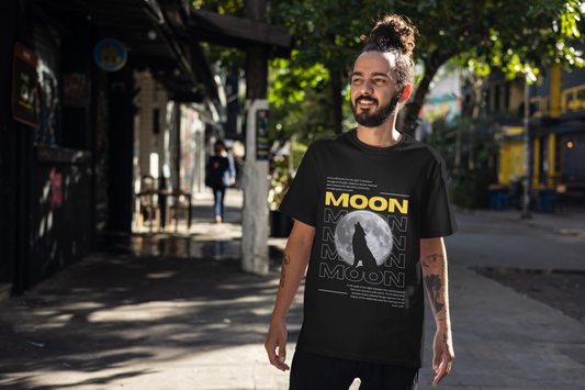 "MOON" Oversized T-Shirt - Premium 220 GSM Cotton Comfort | Exclusive Shopeznow Collection